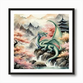 pastel dragon 2 Art Print