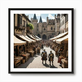 Medieval Market 1 Art Print