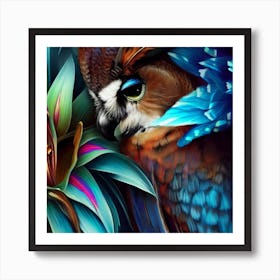 Owl Painting 2 Art Print