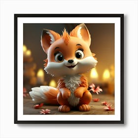 Cute Fox 107 Art Print