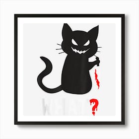 Killer Cat Halloween Art Print