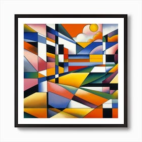 Landscape, style of Modernism 2 Art Print