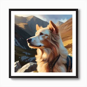 Sightseeing Dog Art Print