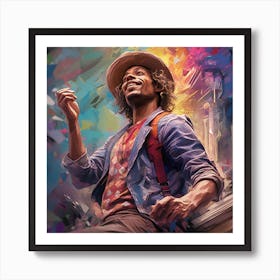 Man In A Hat 4 Art Print