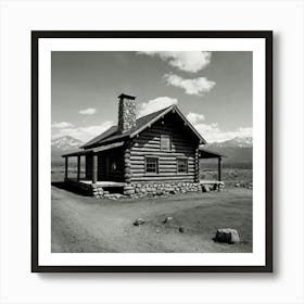 Cabin In The Mountains Art Print