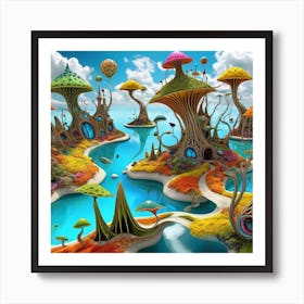 City Of Mushrooms 1 Art Print