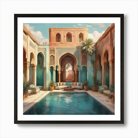 Mediterranean Pool 1 Art Print