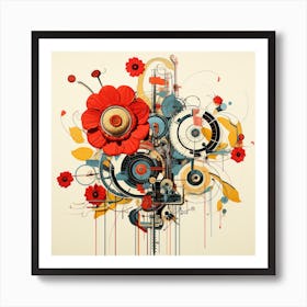 Abstract Flower Painting Art Print