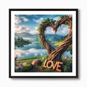 Heart Shape Of Love Art Print