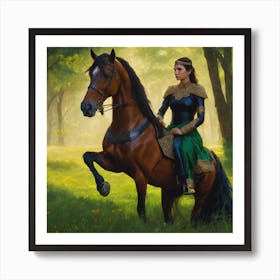 Queen in forest Art Print