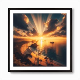 Sun and sea Art Print