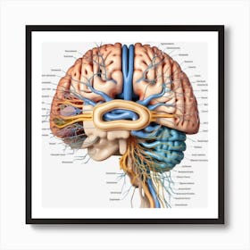 Human Brain Anatomy 2 Art Print