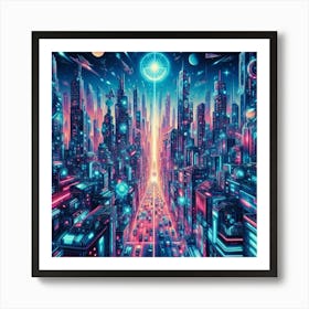 Futuristic City 2 Art Print