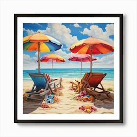 Colors Of The Beach Art Print 1 Poster