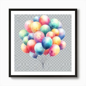 Watercolor Balloons 2 Art Print