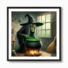 Green Witch 3 Art Print