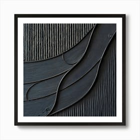 Black And White Abstract Painting 1 Art Print