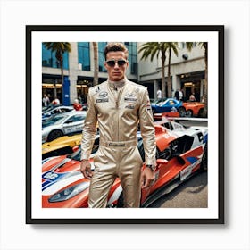 Fashion Photo Fusion Between The World Of High Speed Sport And High Fashion A Man Stands Out Wearing 3489644862 Art Print