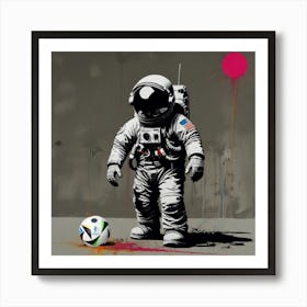 Astronaut - football Art Print