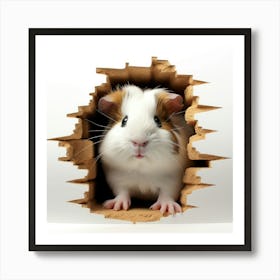 Guinea Pig In A Hole 1 Art Print