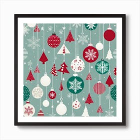 Christmas Ornaments 104 Art Print