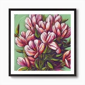 Alstroemeria Flowers 25 Art Print