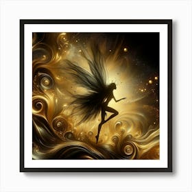 Golden Fairy 4 Art Print