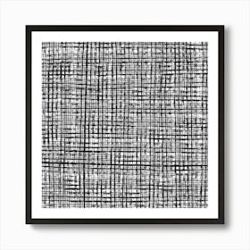 Black And White Checkered Fabric Art Print