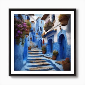 292617 A Creative Image Of The Moroccan City Of Chefchaou Xl 1024 V1 0 Art Print