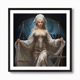 Lady Of The Scales 1 Art Print