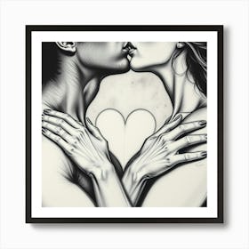 Kissing Couple 2 Art Print