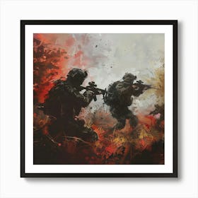 Soldier In The Field Art Print