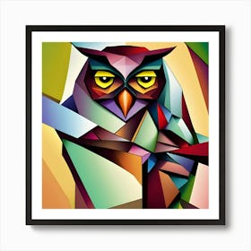 Abstract Owl 2 Art Print