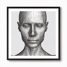 3d Model Of A Woman Art Print