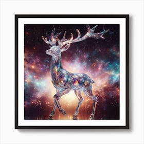 Galaxy Deer Art Print