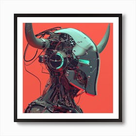 Robot Horns Art Print