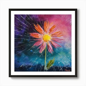 A Stunning And Vivid Painting Of A Flower That Cap Art Print