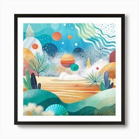 Abstract Landscape Painting Art Print