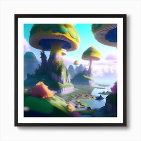 Mushroom Island 3 Art Print