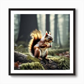 Red Squirrel In The Forest 31 Art Print