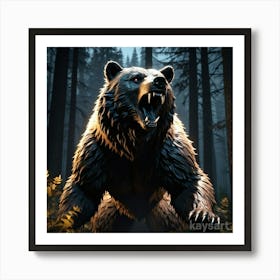 Bear In The Woods Art Print