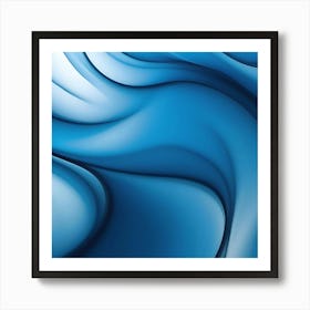 Abstract Blue Wave 13 Art Print