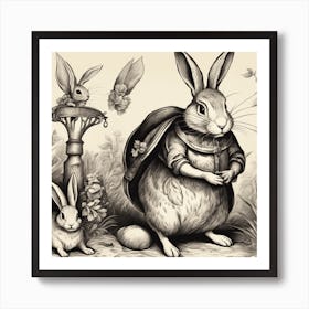 Easter Bunnies Art Print