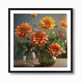 Gerbera Daisies Art Print