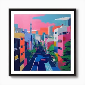 Abstract Travel Collection Tokyo Japan 6 Art Print