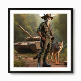Fox And Soldier Art Print