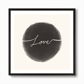 Black Love Square Art Print