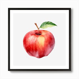 Watercolor Apple Art Print