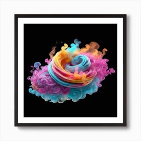 Smoke & Ink in Love Art Print