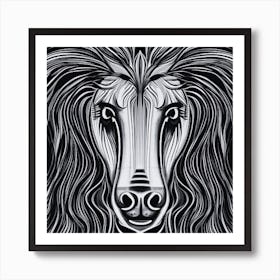 Lion Head 1 Art Print